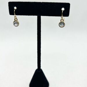 🍭4/$20 Gold tone clear jewel dangle drop earrings